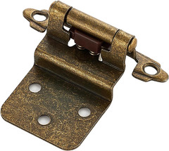 10 Pack (5 Pairs) 3/8 Inch Inset Cabinet Hinges, Self-Closing Face Mount Hinges