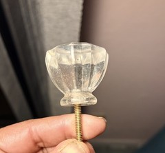 Antique Vintage Style Clear Glass Crystal Cabinet Knob Lot of 14