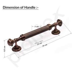 Premium Beautiful Door Handle 15 Inches Pull Push Accesory Pack of 1