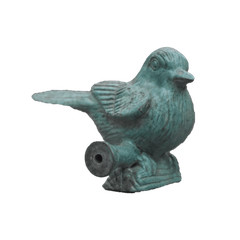 Brass GREEN BIRD Figurine Drawer Cabinet Knob Pulls Handle Vintage Home Decor