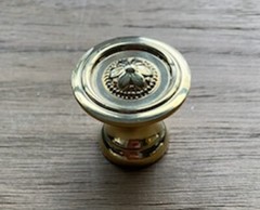 FURNITURE Brass Shutter Sash Jewelry Box TINY KNOB Colonial Revival period 1″