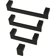 Mirrored Cabinet Knob, 1-1/16 in (27mm) Drawer Knob, 10 Pack, Matte Black