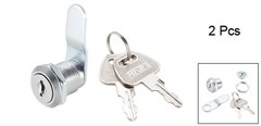 2pcs Cam Locks 20mm Cylinder Length Fit on Max 1/2-inch Panel Keyed Different