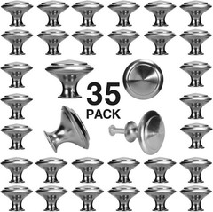 35 Perillas Silver Para Gabinetes Cajones Y Puertas De Cocina Tiradores Moderno