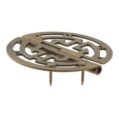 2pcs Round Hollow Hinges Brass Yellow Bronze 45mm/1.77inch for Home Office Shop