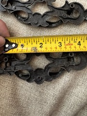 Vintage Antique Ornate Drop Bail Handle Metal French Drawer 6 pulls 6.5” 3.5”CtC