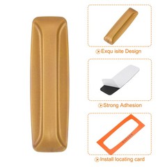 8pcs Self-Stick Instant Cabinet Drawer Handle Adhesive Door Handle Dark Brown