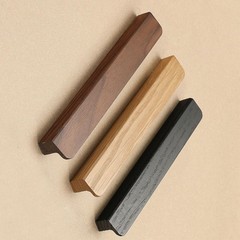 Evionlin 6 pcs Oak Wood Cabinet Door Handle 2.75 in Antique Style