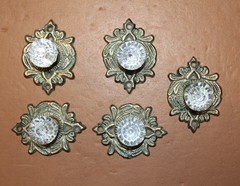 1-CRYSTAL DELIGHT Ornate Drawer Pull,Vanity Hardware,French Country Decor,HW-35