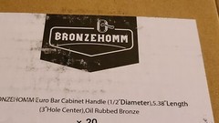 20 Bronzehomm Euro Bar Cabinet Handle 1/2 in D, 5.38-in L, 3″ Oil Rubbed Bronze