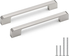 30 Pack 8-1/16 Inch(204Mm) Brushed Nickel Cabinet Pulls Solid Zinc Alloy Brushed