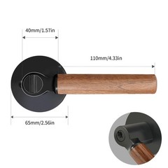 2 Pack Black Keyed Entrance-Keyed Alike Zinc Alloy Wooden Door handlesleft or…