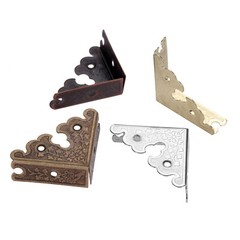 4/20Pcs Retro Triangle Corner Decorative Case Corner Protectors Hardware Decor