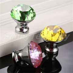 Modern Furniture Drawer Cabinet Knob Diamond Crystal Wardrobe Door Pull Handles