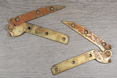 Pivot Hinge Knife Edge Solid Brass Drop Lid Desk Restoration Or Build Antique 7″