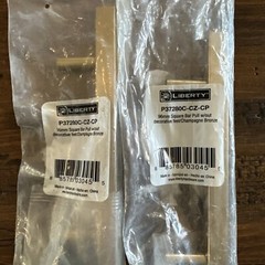 Lot of 2-Liberty P37280C-CZ-CP Square 3-3/4 in Drawer Pull Champagne Bronze