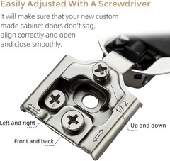 Ravinte 50 Pack 25 Pair 1/2 inch Overlay Soft Close Kitchen Cabinet Hinges