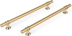 HALIWU 10-Pack Gold Cabinet Handles 8″ Center Brushed Brass Kitchen Pulls