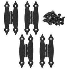 Murtenze 4 Pack 3.5 Inch Black Antique H Hinge Cold Rolled Steel