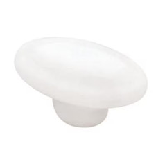 10 Knobs Oval Cabinet Drawer Dresser White Ceramic Knob Straight Stem 2 Screws
