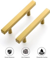 Kitchen Square Cabinet Handles T Bar Stainless Steel Cupboard Drawer Pulls LOT