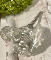 Oversize Clear Glass Furniture, Cabinet, Dresser Drawer Knobs Pulls