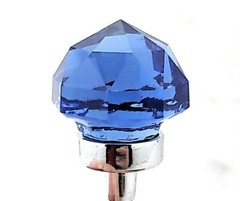 Blue Glass Cabinet Knob Kitchen Bathroom Drawer Pull Home Decor Hardware