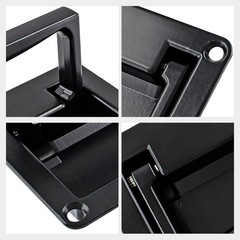 Biaungdo Concealed Recessed Pull Handle, Black Zinc Alloy Hidden 95mm,