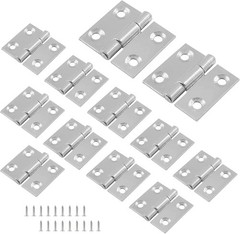 12Pcs 1 Inch Butt Hinges, Stainless Steel Cabinet Hinges, Small Door Hinges Wind