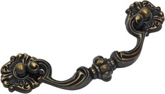 4-Pack 4.5″ C-C Bail Drawer Pull Drop Dresser Pull Antique Brass Swing Drawer…