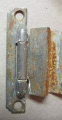 Stair Stepped Art Deco 3/8″ Inset Cabinet Door Hinge Semi Concealed Antique 1920