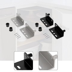 2Pcs L Brackets Shelf Support for Wood Frame for Cupboard Furniture Bookcase