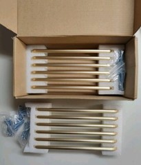 Yanxia Set of 12 -Sleek 7 9/16″ Center to Center Brushed Brass Cabinet Handle