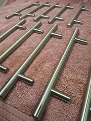 Lot Of 12 Stainless Steel 5″Drawer Pulls/Overstock/8 Inches Overall Length
