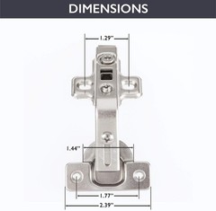 Corner Cabinet Hinges Satin Nickel, 2 Pack – Self Closing 135 Degree Lazy Sus…