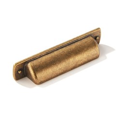 khtumeware 2 Pack 3″ Drawer Pulls Antique Brass Cabinet Cup Pulls Kitchen Har…