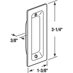 N 7342 Brass Closet Door Pull, 3-1/4 Inches H x 1-3/8 Inches W, Satin Nickel …