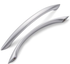 Cabinet Handles 5 Inch Brushed Nickel Curved Drawer Pulls, 30 Pack
