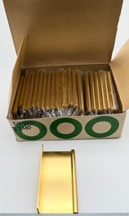 24x Nivas 3-3/16″ Finger Edge Pull Brushed Satin Gold Door Drawer Cabinet Handle
