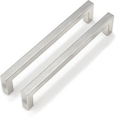 30 Pack 5 Inch Brushed Nickel Cabinet Pulls Square Drawer Handles Silver Kitchen
