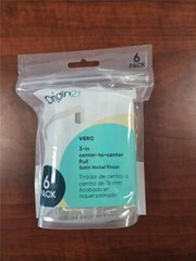 = Origin 21 Vero 3″ CTC Cabinet Door Pull Satin Nickel 6 Per Pack 5401826 NEW