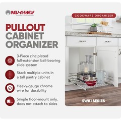 Rev-A-Shelf Kitchen Cabinet Pull Out Shelf Organizer, 15 x 22 In, 5WB1-1522CR-1