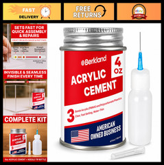 Clear Acrylic Bonding Cement 4 oz – Fast-Setting Adhesive for Plexiglass & Plast