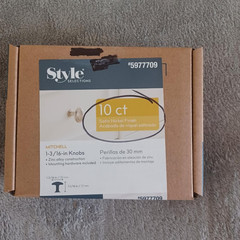 Style Selection 10 Ct 5977709 Satin Nickel Finish 1 3/16″ Cabinet Drawer Knobs