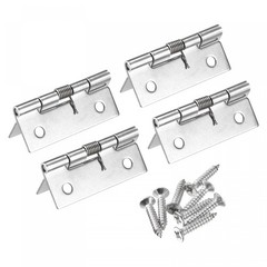 uxcell Spring Loaded Hinges, 2″ 304 Stainless Steel Self 2 Inch, silver-gray