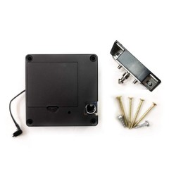 Tokatuker Invisible Cabinet Lock, Hidden NFC Lock DIY 1.2×3 Inch, Matte Black