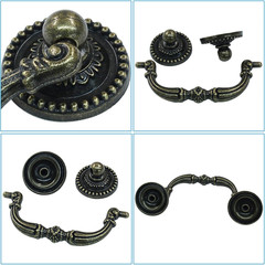 New 4PACK Drawer Pulls Drop Bail Dresser Handle Rustic Antique Black Bronze Pull