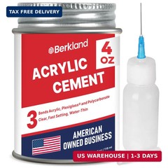 [4 oz] Acrylic Bonding Cement with Applicator Bottle – Clear Glue for