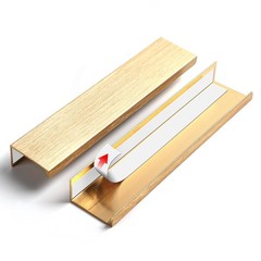 5 PCS 6 Inch Self Adhesive Cabinet Handles Gold Finger Pulls Concealed Drawer