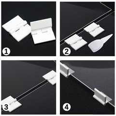 Rierdge 20 Pcs Plastic Hinges Black, Acrylic Hinges Mini Hardware for Box Han…